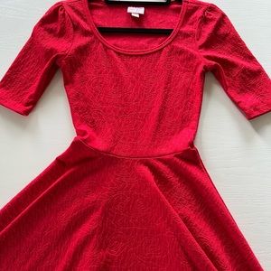 Red Rose A line Dress